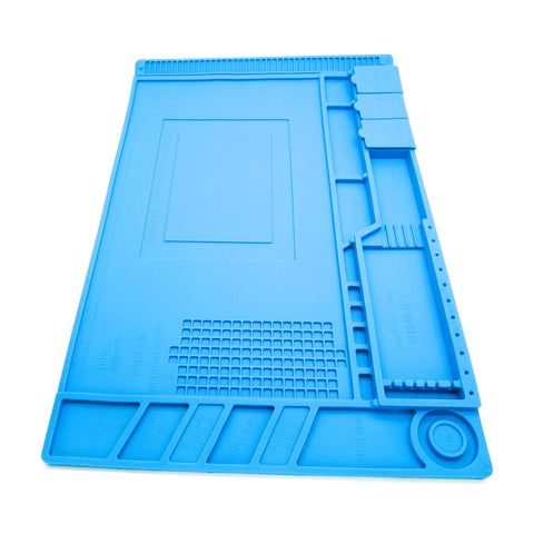 XL Heat Resistant Silicone Soldering Mat Anti Static Magnetic Holders 12x18 Inches