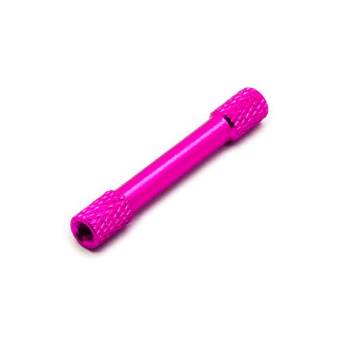 10pcs M3 35mm Aluminum Standoff Spacer Knurled (Pink)