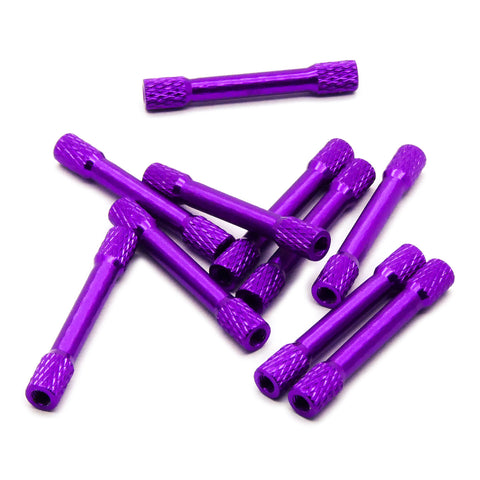 10pcs M3 35mm Aluminum Standoff Spacer Knurled Color Options