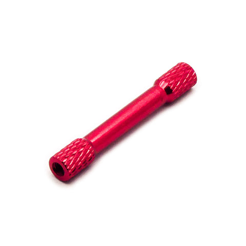 10pcs M3 35mm Aluminum Standoff Spacer Knurled (Red)