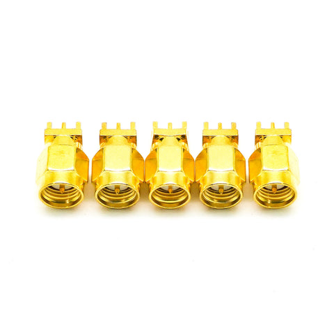5pcs SMA Male RF Connector for 1.6mm PCB Straight RF Connector Adapter