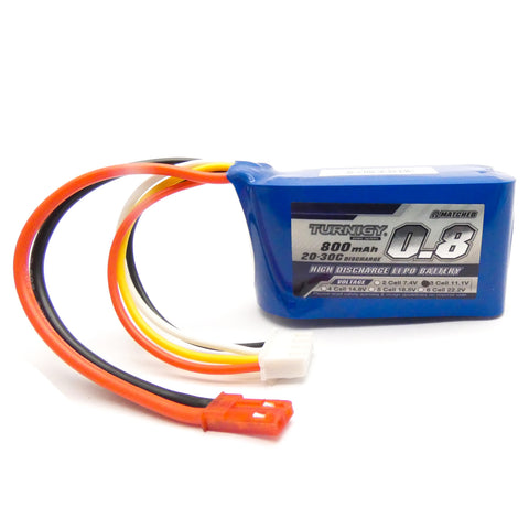 Turnigy 800mAh 3S LiPo Battery Pack 11.1V 20C 30C (JST Connector)