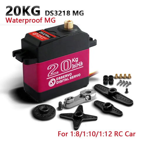 DS3218MG Large Metal Gear Digital Servo for RC Car Boat (20kg)