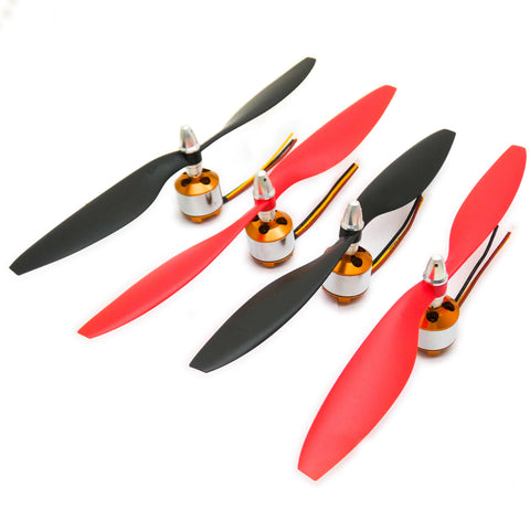 4pcs 2212 1000KV 2-4S Brushless Motor with 10x4.5 Propellers Set