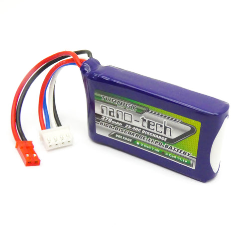 Turnigy Nano-Tech 370mah 3s 11.1v 25c LiPo Battery Pack (JST Connector)