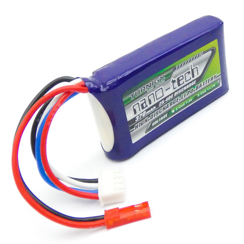 Turnigy Nano-Tech 370mah 3s 11.1v 25c LiPo Battery Pack (JST Connector)