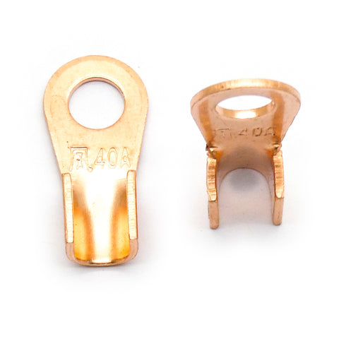 40a Copper Wire Lug Battery Cable End Terminal Crimp-Type (5pcs)