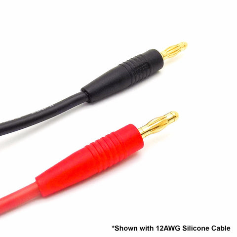 8pcs RC LiPo Charging Plug 4mm Banana Bullet Connector Solder Type (4x Black / 4x Red)