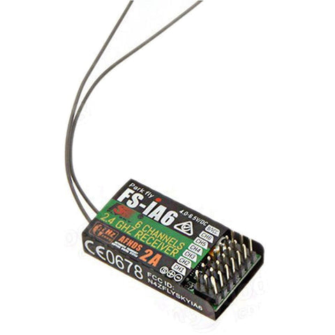 FlySky FS-iA6 6-Channel 2.4GHz Receiver AFHDS 2A Protocol Dual Antenna