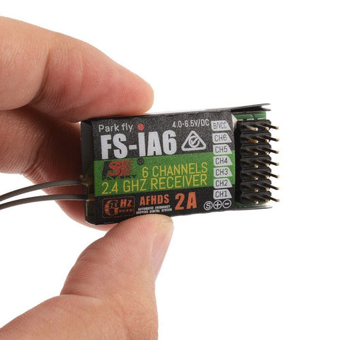 FlySky FS-iA6 6-Channel 2.4GHz Receiver AFHDS 2A Protocol Dual Antenna