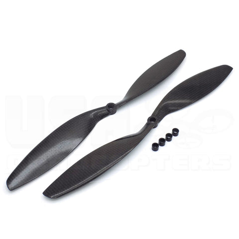 12x3.8 1238 Carbon Fiber Propellers Set (2)CW (2)CCW