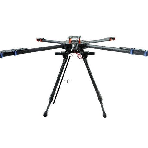 HML650 Retracting Folding Carbon Fiber Landing Gear for Large Drones 650mm - 1500mm