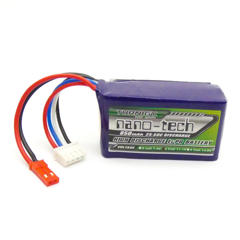 Turnigy Nano Tech 850mAh 3S Lipo Battery Pack 25C 40C (JST Connector)