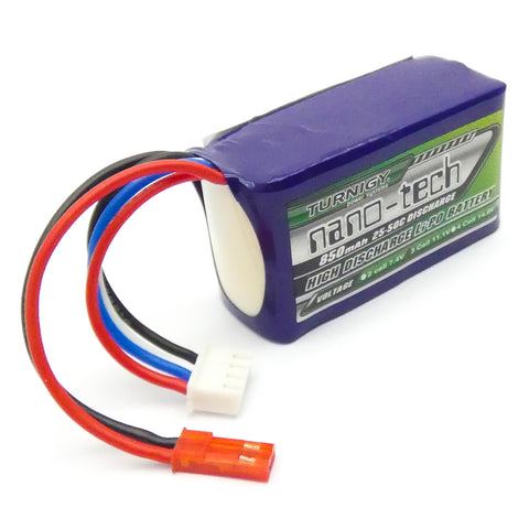 Turnigy Nano Tech 850mAh 3S Lipo Battery Pack 25C 40C (JST Connector)