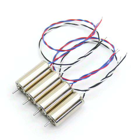 4pcs 8520 Coreless Brushed Motor and 65mm Propellers Set 12,000kV (2x CW / 2x CCW)