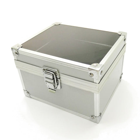 10PCS Mini Display Clear Gift Case Aluminum with Matching Box 6" x 5" x 4"