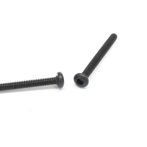 50pcs M2x20mm Button Head Hex Machine Screw Black Oxide