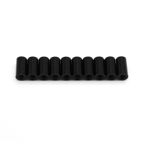10pcs M3x10mm Aluminum Anodized Spacer Standoff (Black)