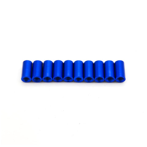 10pcs M3x10mm Aluminum Anodized Spacer Standoff (Blue)
