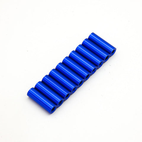 10pcs M3x15mm Aluminum Anodized Spacer Standoff (Blue)