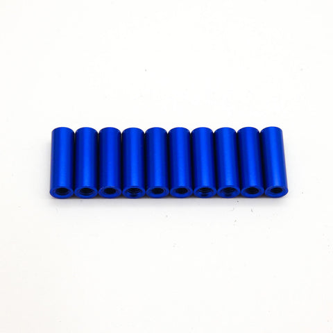10pcs M3x15mm Aluminum Anodized Spacer Standoff (Blue)