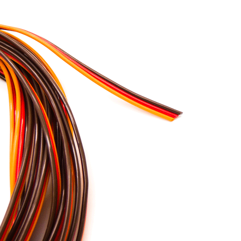5ft 22AWG 60-Core Servo Wire Lead Extension Cable (Orange/Red/Brown)