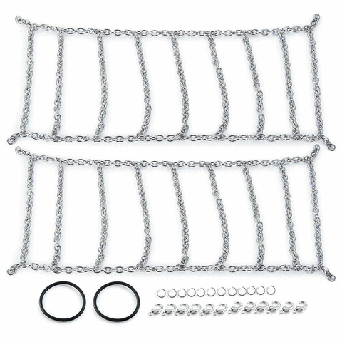 2pcs RC Car Metal Snow Chain for 120mm Tires 1:10 Scale Crawler