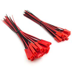 20 pairs JST Connector Male and Female 10cm 22AWG Pre-Wired Silicone Coated Copper Wire Leads