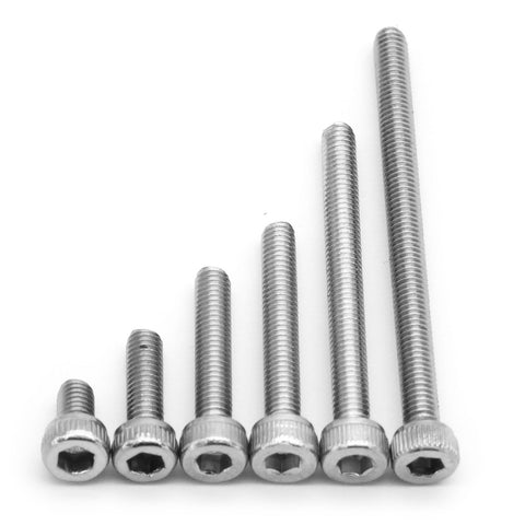 50 Pack Stainless Steel Hex Head M3 3mm Screws - 5mm to 40mm Length