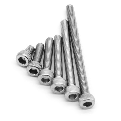 50 Pack Stainless Steel Hex Head M3 3mm Screws - 5mm to 40mm Length