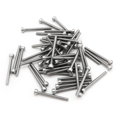 50 Pack Stainless Steel Hex Head M3 3mm Screws - 5mm to 40mm Length