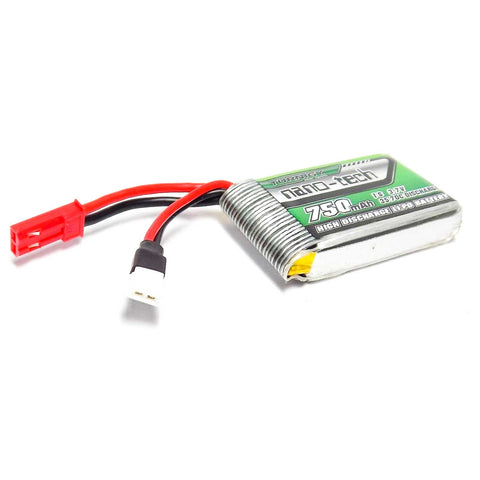 Turnigy Nano-Tech 750mAh 1S 3.7V LiPo Battery 35C 70C Walkera V120D02S (JST Connector)