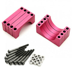 4 Sets 22mm 5mm Width CNC Aluminum Tube Clamp Mount (Red Anodized)
