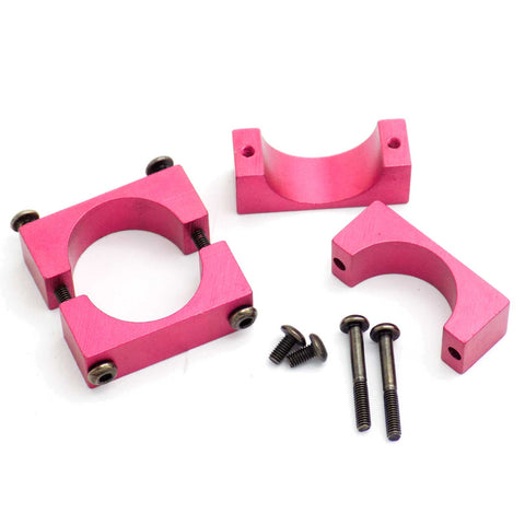4sets 20mm CNC Aluminum Tube Clamp Mount (Red Anodized)