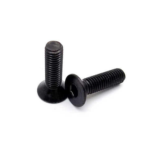 50pcs M5x18mm Countersunk Hex Machine Screw Black Oxide