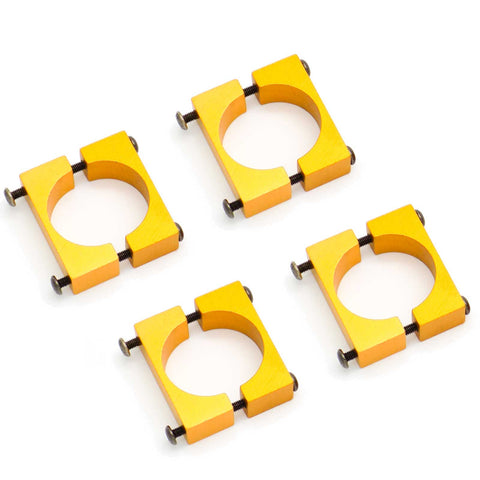4 Sets 22mm CNC Aluminum Tube Clamp Mount (Gold Anodized)