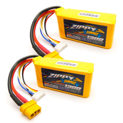 2pcs Zippy Compact 1300mAh 4S 25C 35C 14.8v LiPo Battery (XT60 Connector)