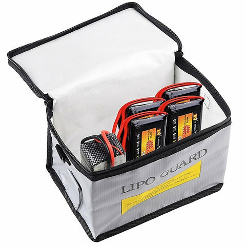 Medium Portable Lipo Battery Safety Bag Guard Fireproof Fiberglass 145x165x215mm