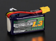 Turnigy Nanotech 1300mAh 4S LiPo Battery Pack 14.8V 45C 90C XT60 Connector Plug