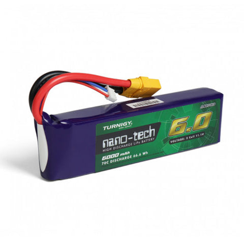 Turnigy Nano-Tech 6000mAh 3S 70C 11.1V Lipo Battery Pack w/ XT90