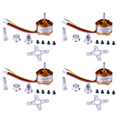4pcs A2208 2208 Brushless Motors 2-3S Outrunner Motors 1100KV 1400KV 1800KV 2600KV