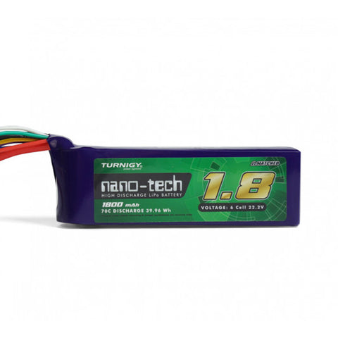 Turnigy Nano-Tech 1800mAh 6S 70C 22.2V Lipo Battery Pack w/ XT60