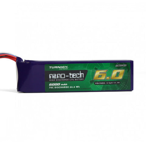 Turnigy Nano-Tech 6000mAh 3S 70C 11.1V Lipo Battery Pack w/ XT90