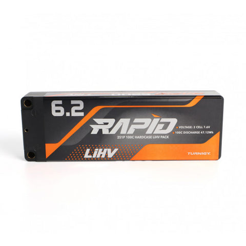 Turnigy Rapid LiHV 6200mAh 2S 7.6V 100C Hardcase LiPo Battery w/ XT60