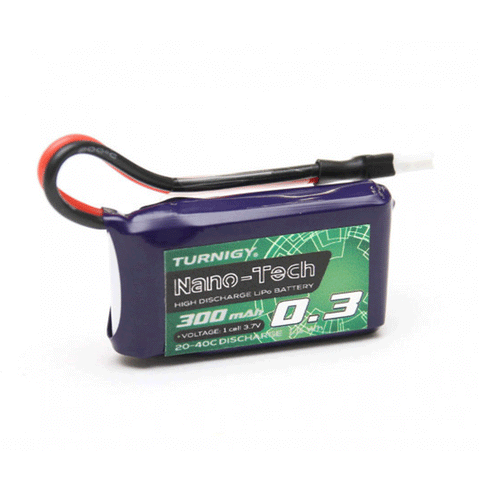 6pcs Turnigy Nano-Tech 300mAh 1S 20C LiPo Battery Pack (Losi Connector)