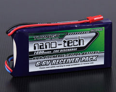 Turnigy Nano-Tech 1600mAh 2S1P 7.4V LiPo Battery 20C 40C (Receiver Pack / JST Connector)