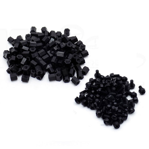 50pcs M3 Nylon Spacer Standoffs with Screws (6mm / 8mm / 10mm / 12mm / 15mm / 30mm)