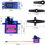 SG92R Micro Servo 9g 4.8V 2.5Kg Torque 180° Range