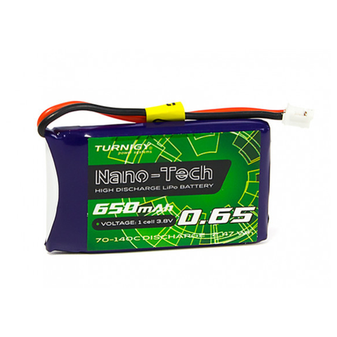 4pcs Turnigy Nano-Tech 650mAh 1S LiPo Battery Pack 3.7V 70C 140C JST-PH