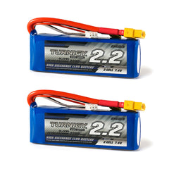 2pcs Turnigy 2200mAh 2S 7.4V LiPo Battery 25C 50C (XT60 Connector)